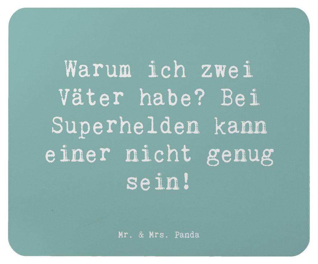 Mr. & Mrs. Panda Mauspad Spruch Superhelden Stiefvater - Meeresbrise - Geschenk, Geburtstage, Familie, Familienmitglieder, mausteppich, pc, Unterst...