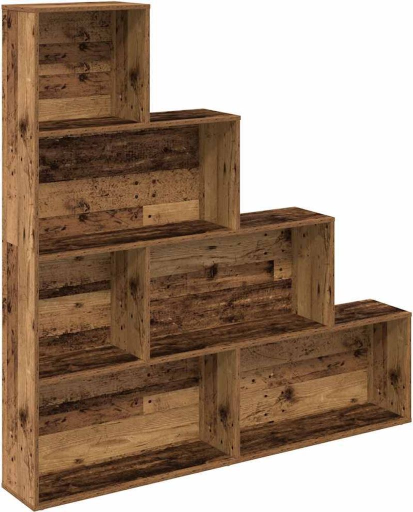 vidaXL Bücherregal Altholz-Optik 157x24x160 cm Holzwerkstoff