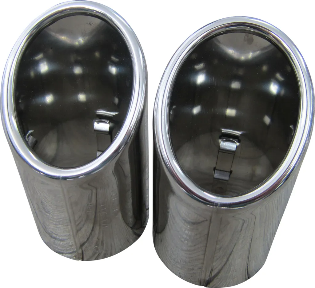 Embouts d'échappement chrome 60-66mm anti-rouille montage facile