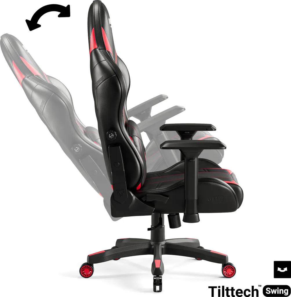 Siège Gaming 4D Diablo X-Ray Design Ergonomique et Dossier Inclinable - 9