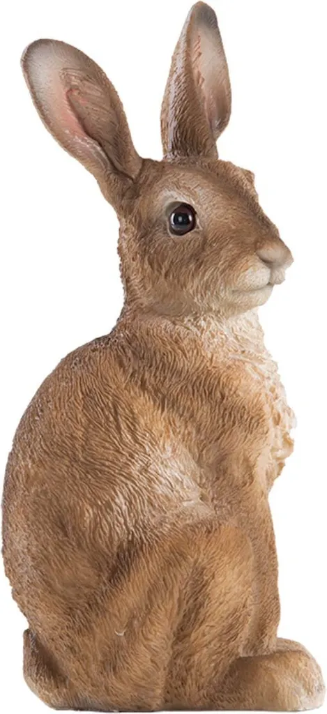 Objet de décoration lapin bicolore en résine pour étagère et salon