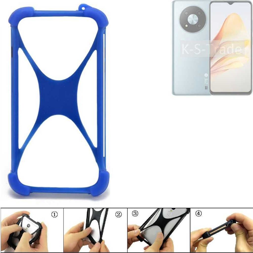 K-S-Trade Handy Hülle kompatibel mit ZTE Voyage A41 5G Silikon Schutzhülle Cover Case Bumper Silikoncase TPU Softcase Schutz Hülle Smartphone