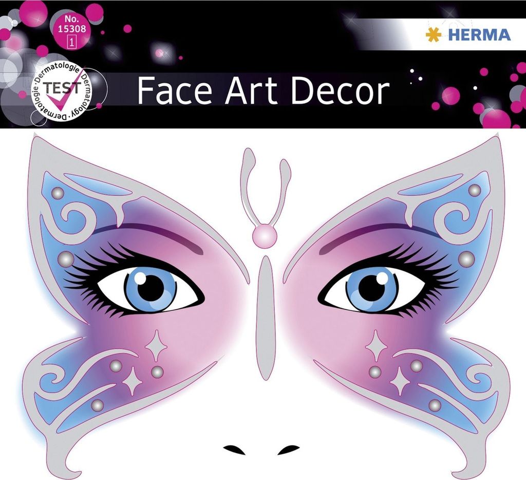 HERMA Face Art Sticker Gesichter "Butterfly" Kaufland.de