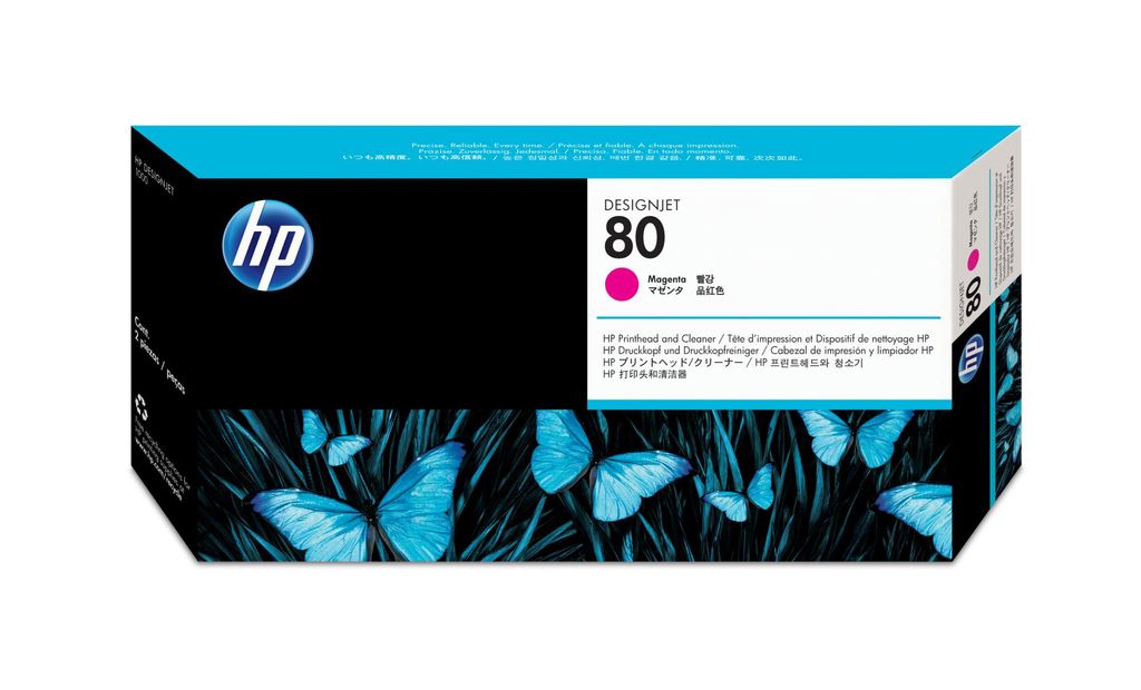 HP 80 - 17 ml - Magenta - Druckkopf mit Reiniger - für Produktbild 