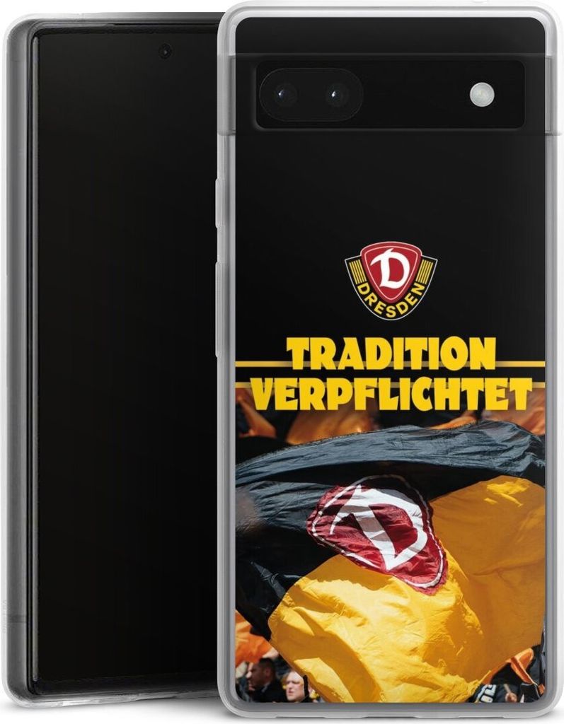 DeinDesign Slim Hülle für Google Pixel 6a Silikon Case Ultra Dünn Handyhülle Fanartikel SG Dynamo Dresden SGD