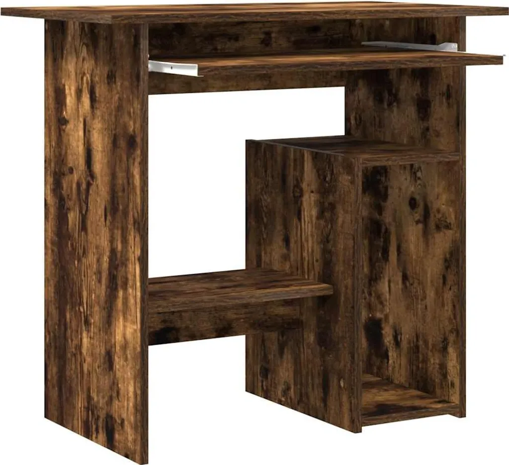 Scrivania Rovere Fumé 80x45x74 cm | Tavolo Legno per Piccoli Spazi