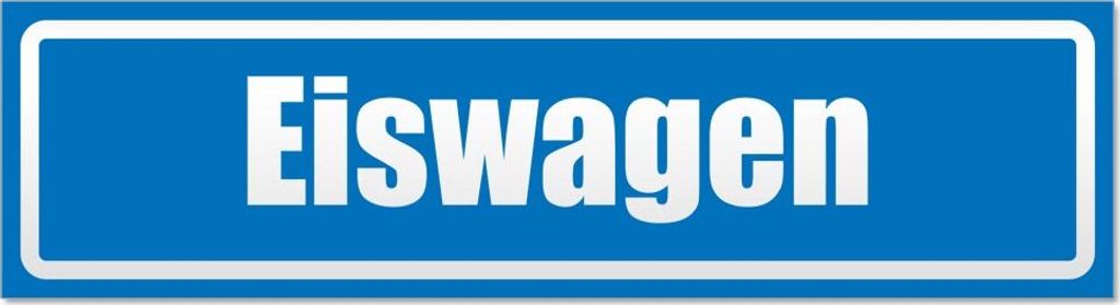 Eiswagen invertiert Magnetschild Schild magnetisch