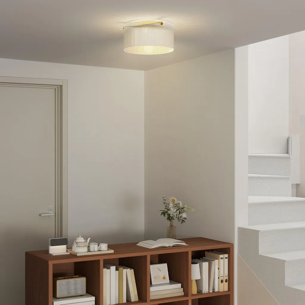 Lustre plafonnier LED E27 design transparent pour salle à manger - 9