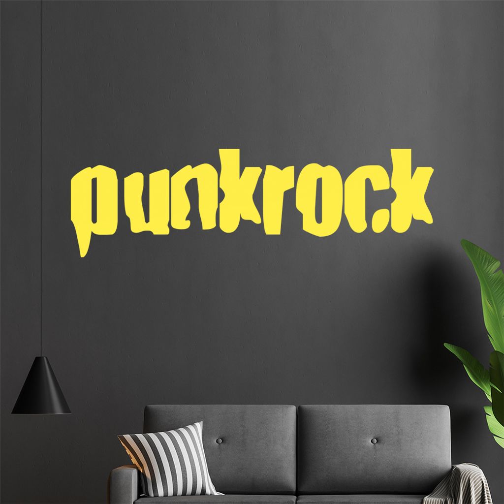 KIWISTAR Punk Rock Font - Rock Pogo Nieten Aufnäher Wandtattoo in 6 Größen - Wandaufkleber Wall Sticker - Dekoration, Küche, Wohnzimmer, Schlaf...