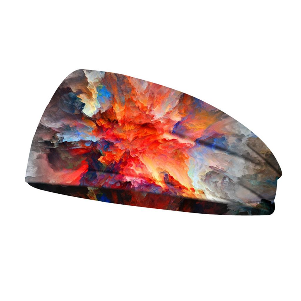 Sport-Stirnband, hohe Elastizität, rutschfest, schnelltrocknend, schweißabsorbierend, Polyester, bedruckt, Herren-Kreuz-Kopfbedeckung, Sportzubehör