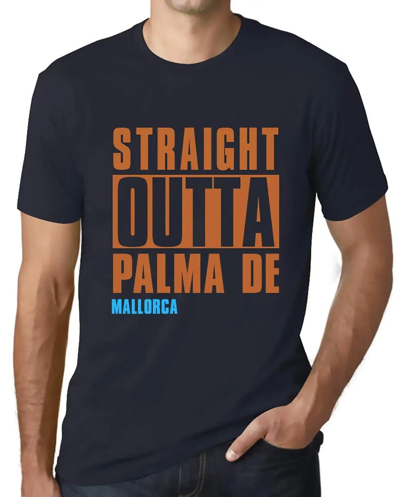 Herren Grafik T-Shirt Direkt aus Palma de Mallorca – Straight Outta Palma De Mallorca – Öko-Verantwortlich Vintage Jahrgang Kurzarm Lustige Druck