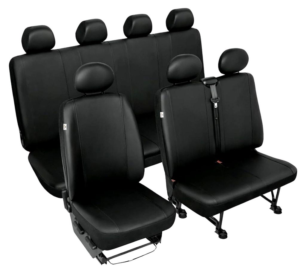 1+2+4 7-Sitzer Schwarz Set Komplettset Sitzbezüge Wohnmobil Autositzbezüge Transporter Sitzbezug Schonbezug Schonbezüge Autoschonbezug Sitzaufla...