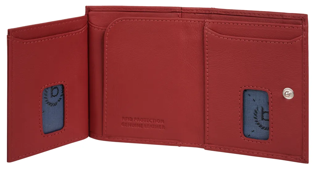 bugatti Mini Wallet Secure Slim Zip : Portefeuille RFID et compact rouge - 12