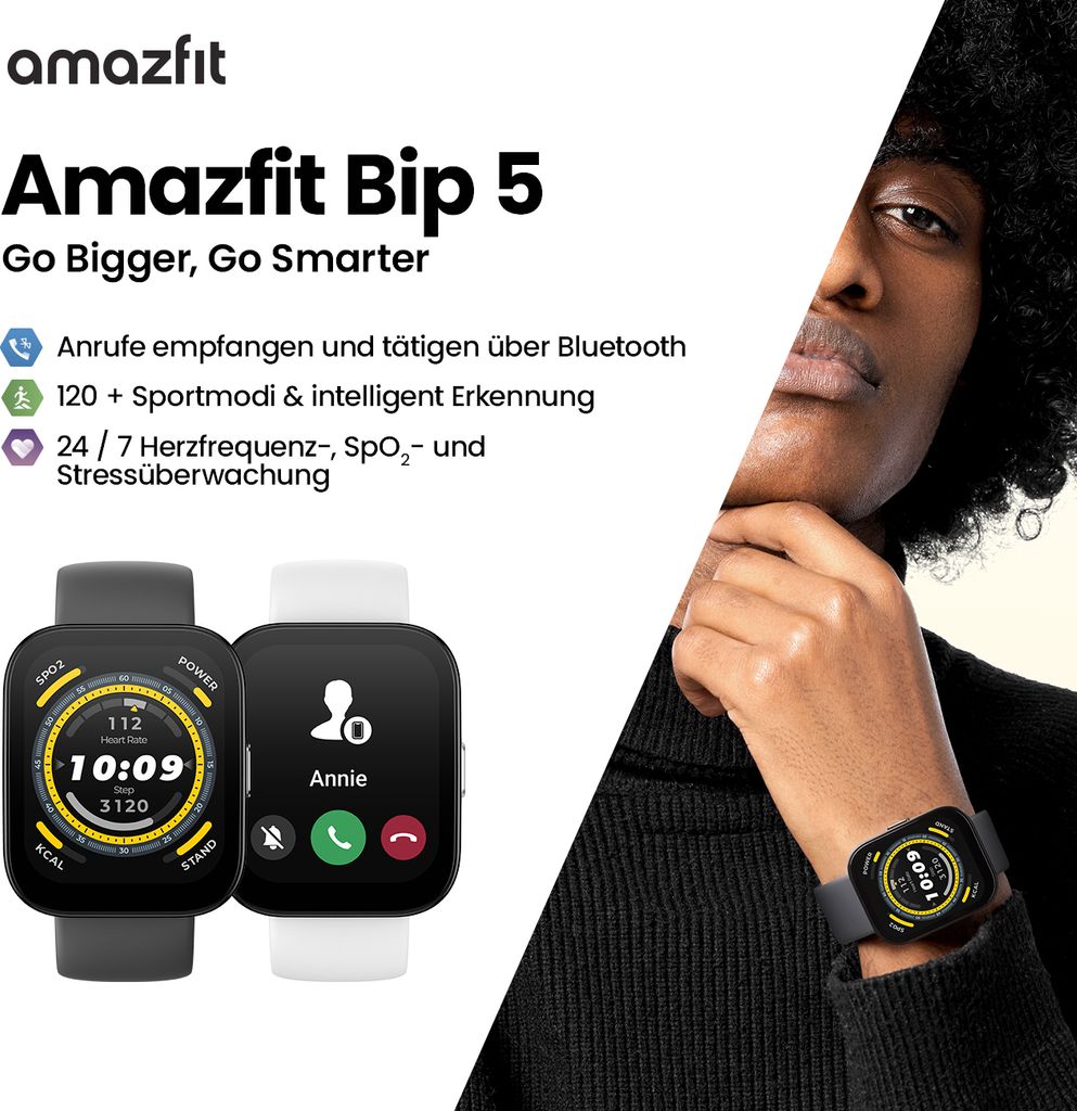 Amazfit Bip 5 46 mm Bluetooth Smartwatch Kaufland