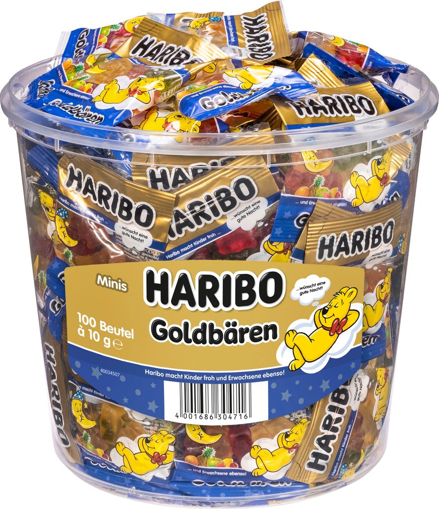Haribo Gold Bears Good Night 100 mini torebek z gumami Zdjęcie produktu 