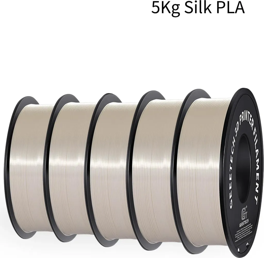 Filament 3D Silk PLA Blanc pour Décorations et Modèles Brillants 1kg