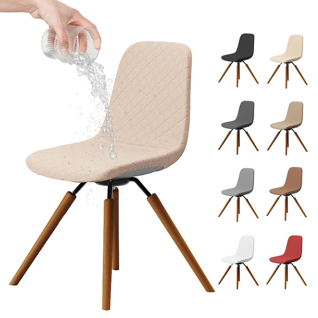 Hochwertige Stretch-Stuhlhussen, 4er-Set, wasserabweisendes Material, moderne universelle Jacquard-Stuhlhussen, waschbar und abnehmbar, für Esszim...