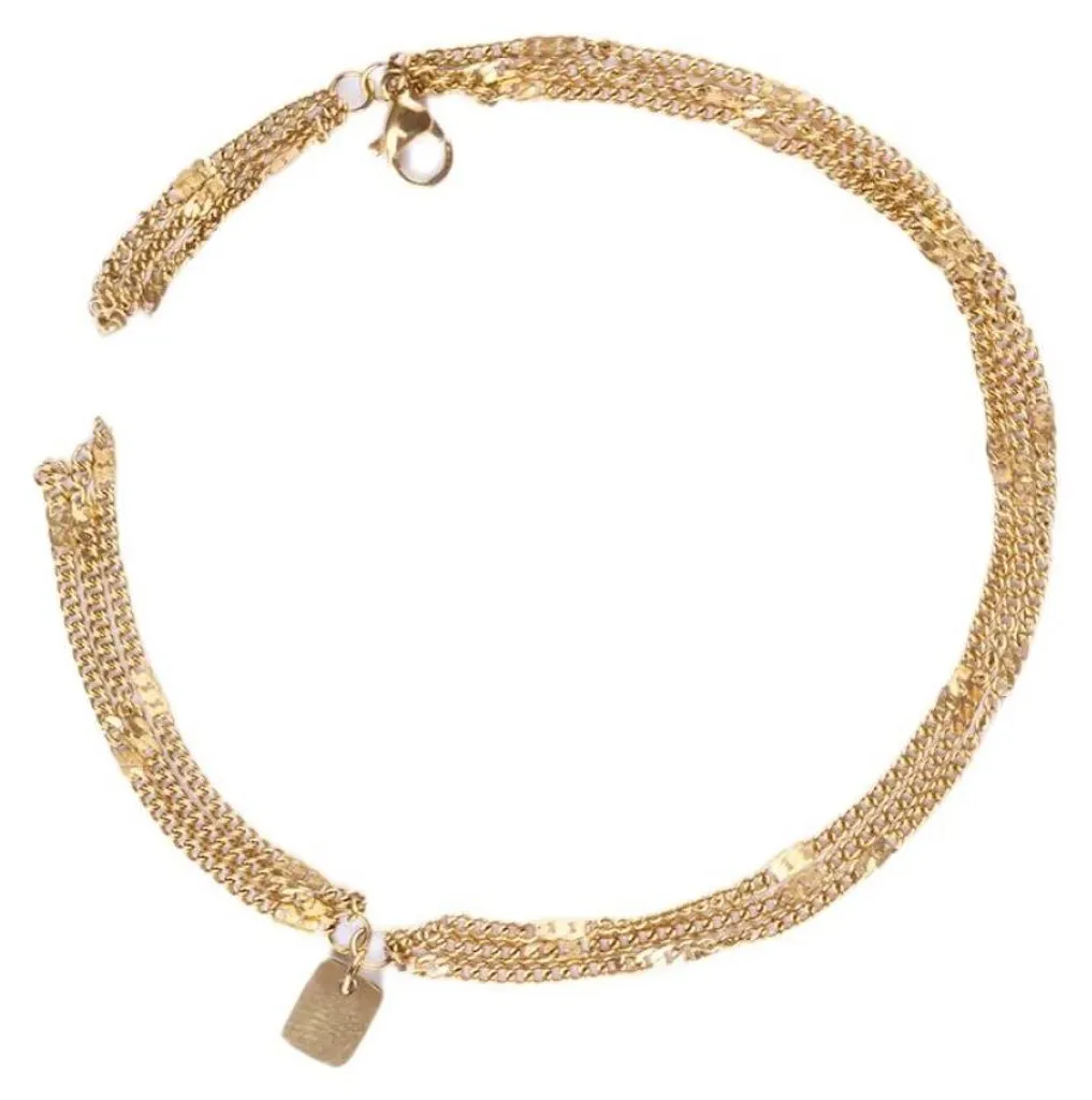 Bracelet triple rang plaqué or Alunara EWB250191G pour femme élégante
