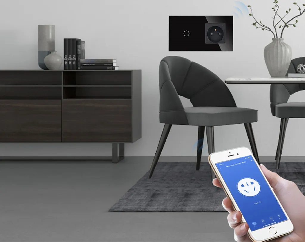 Prise connectée WiFi noire BOT SPS11 avec bouton de commande manuel - 4