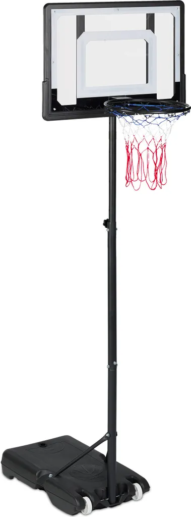 Relaxdays Poteau de Basket Outdoor Réglable en Hauteur pour Jardin
