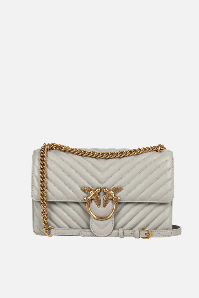 Torebka Love One Classic Dc Sheep Nappa Chevron szara Zdjęcie produktu 