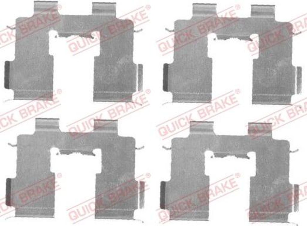 QUICK BRAKE 109-1717 Zubehörsatz, Scheibenbremsbeläge OE kompatibel mit Santa Fe