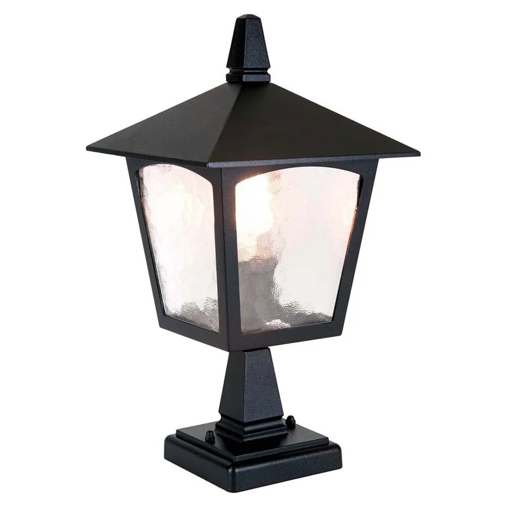 Lampadaire extérieur York noir pour éclairage de terrasse et jardin