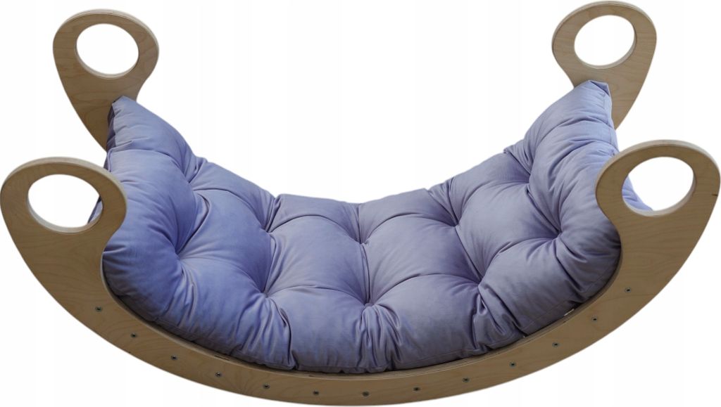 Lila Samtkissen für eine Babyschaukel 70x35x8 cm, Montessori-Rocker, Kissen für Rocker Montessori geeignet für Jungen und Mädchen ab 6 Monaten