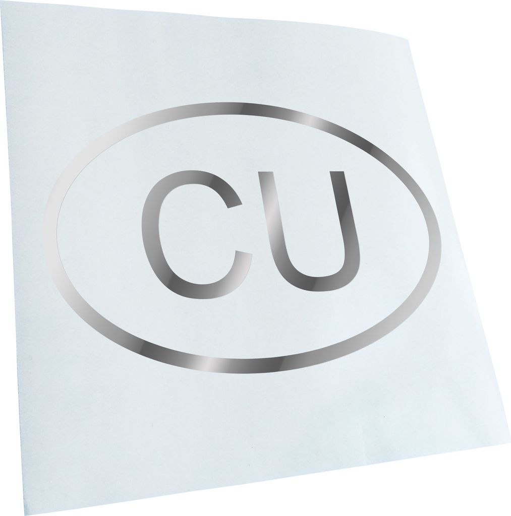 Kiwistar - Autoaufkleber - Kuba CU Heckscheibe - Aufkleber für Auto Kfz Fahrrad, LKW, Truck Mofa