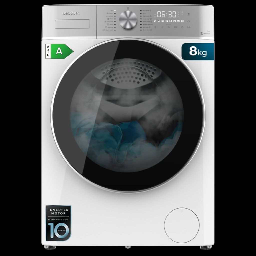 Cecotec 02765, Od przodu, 8 kg, C, 76 dB, 1400 RPM, A Zdjęcie produktu 