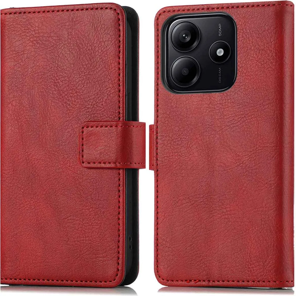 Custodia a Libro imoshion Xiaomi Redmi Note 14 5G Rosso - Vera Protezione