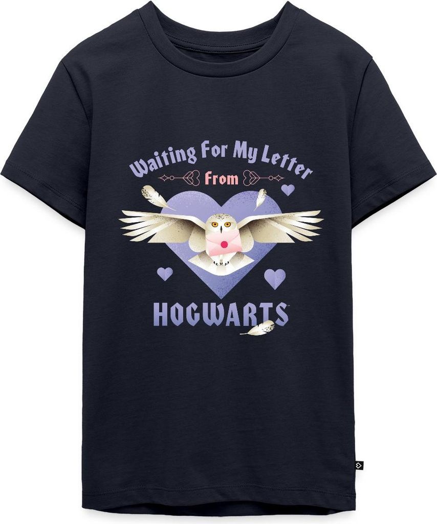 Spreadshirt Harry Potter Hedwig Spruch Brief Aus Hogwarts Teenager Premium T-Shirt, 146/152 (10 Jahre), Navy