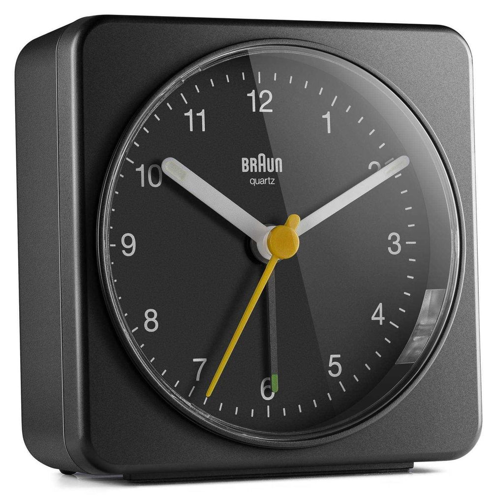 Braun BC 03 B Quarzwecker analog schwarz Produktbild 