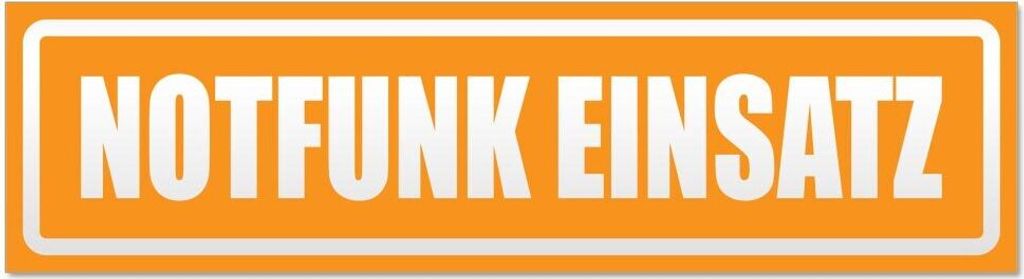 Kiwistar Notfunk Einsatz invertiert Magnetschild Schild magnetisch - 20cm Orange - Magnetfolie für Auto PKW Kfz
