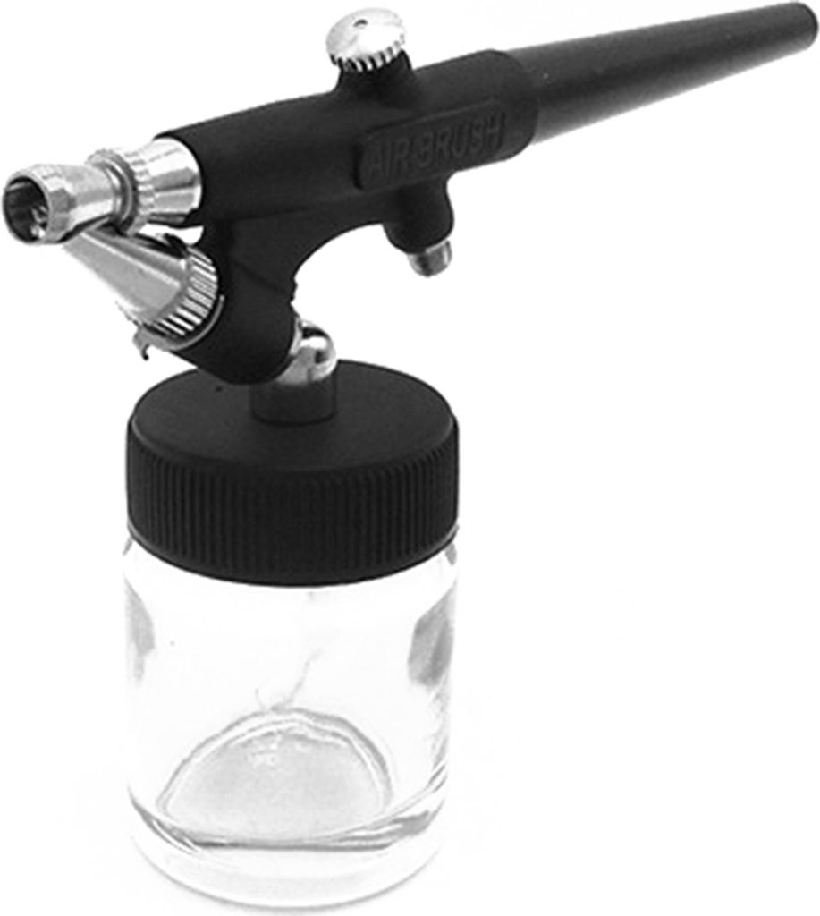 138-Typ Airbrush Kit 0,8 mm Single Action Air Brush Set 22CC Farbfluessigkeitsbecher fuer Modell DIY Make-up Nail Art Kuchendekoration