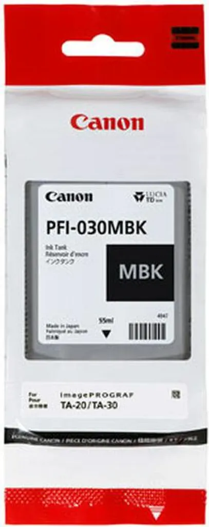 Cartouche Canon PFI-030 MBK Noir Mat pour impressions techniques et SIG