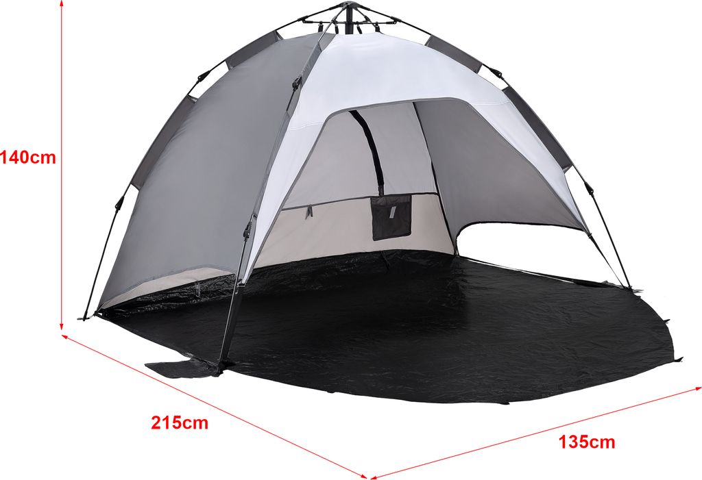 Namiot plażowy 'Mullsjö' 215 x 135 x 140 cm Pop Up dla 2 Zdjęcie produktu 3