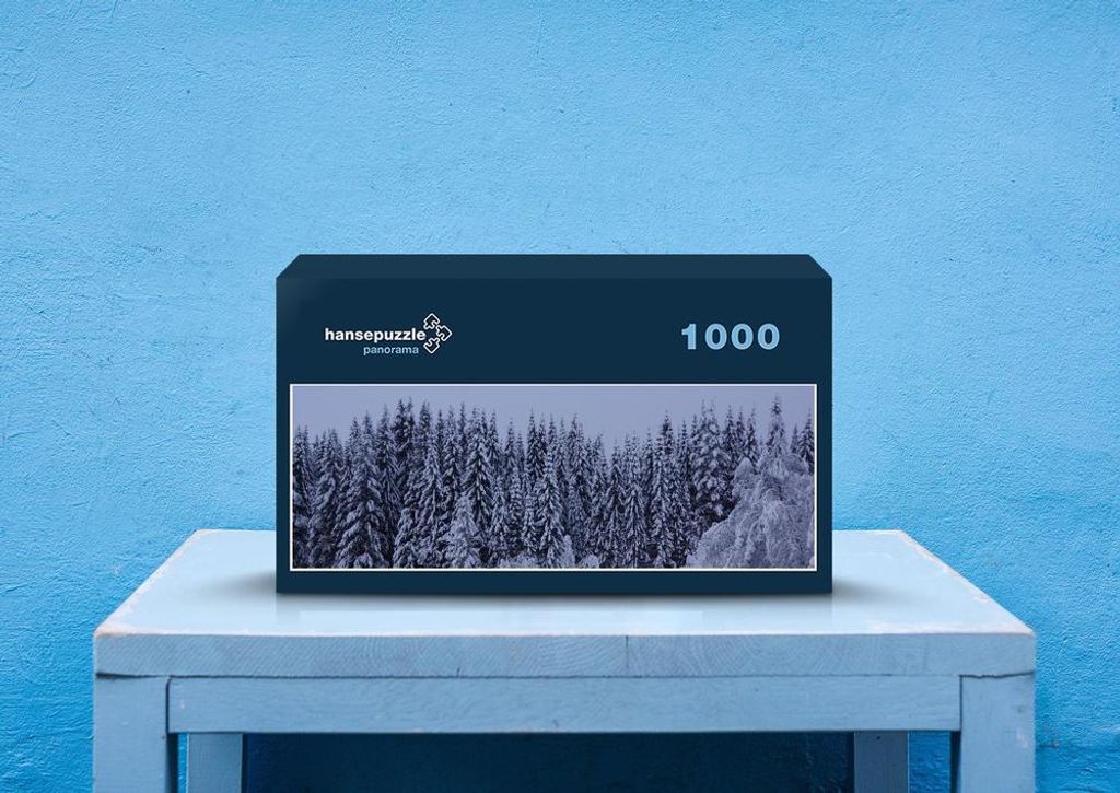 hansepuzzle 74680 - Winter Puzzle, 1050 Teile, Natur, 60,0 x 46,0cm mit hochwertiger Aufbewahrung, Kartonbox und wiederverschließbarem Beutel