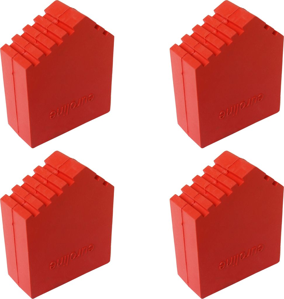 Euroline rutschsicherer Leiternfuß 60x22mm 4er-Set Produktbild 