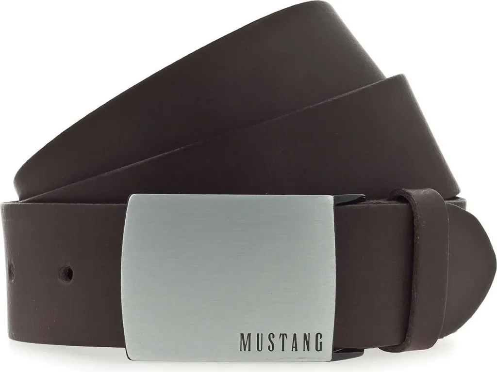 Cintura Uomo Mustang W85 Marrone Scuro - Pelle 100% Genuine Leather