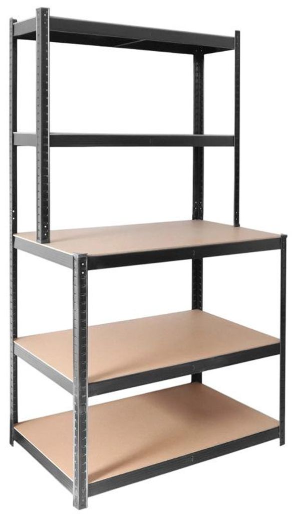 Humberg HR-855, Metallregal mit Schreibtisch, 180 x 100 x Produktbild 