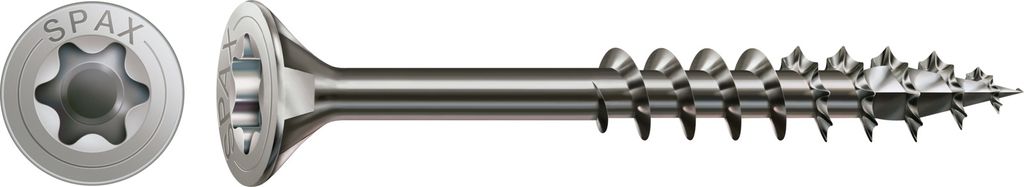 A close-up studio shot of a single screw against a white background.