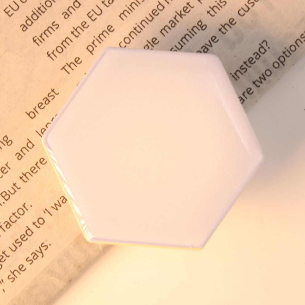 Mobilfunkhalter Hexagon Foldable Gradientenfarbe Creative Sunset Telefon Finger Ring Grip Tok für Desktop-Weiss