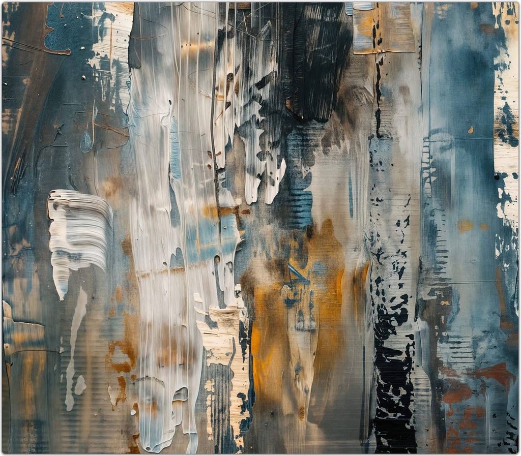 Spritzschutz Herdabdeckplatte Schneidebrett aus Glas Abstrakte Kunstwerke 1-Teilig (60x52cm)