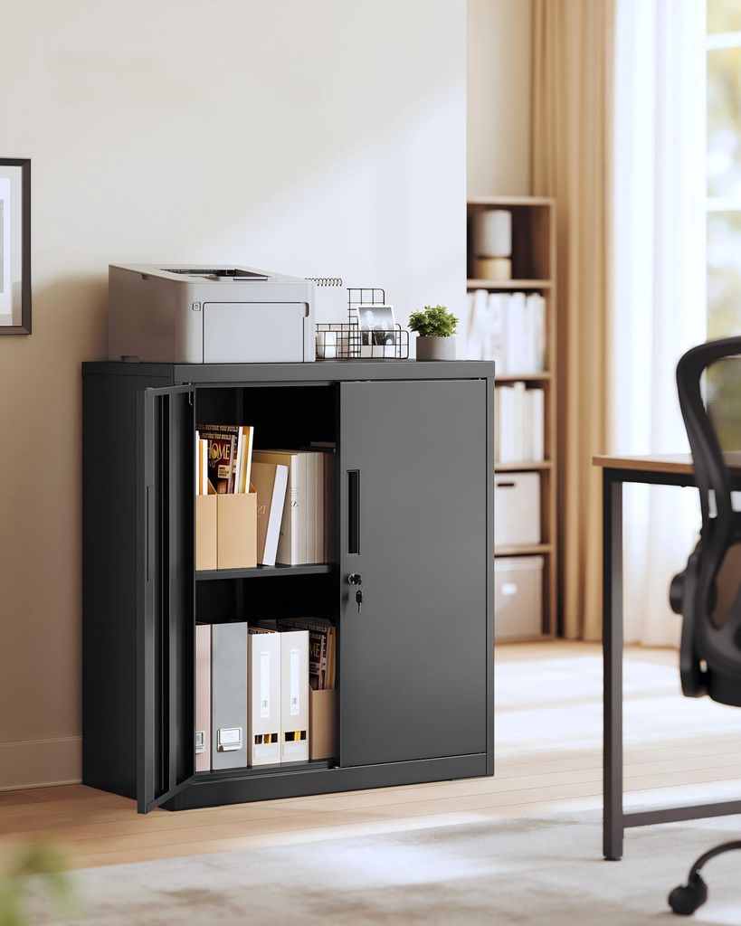 SONGMICS Stahlschrank mit 2 Türen, abschließbar, Produktbild 