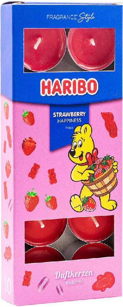Haribo Teelicht Strawberry Happiness - 10 Stück