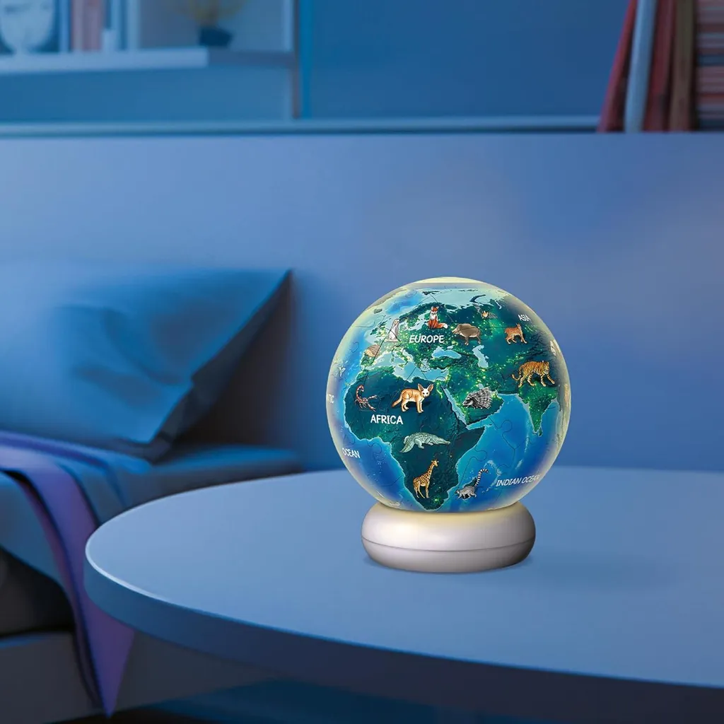 Veilleuse Puzzle 3D globe terrestre Ravensburger pour chambre enfant