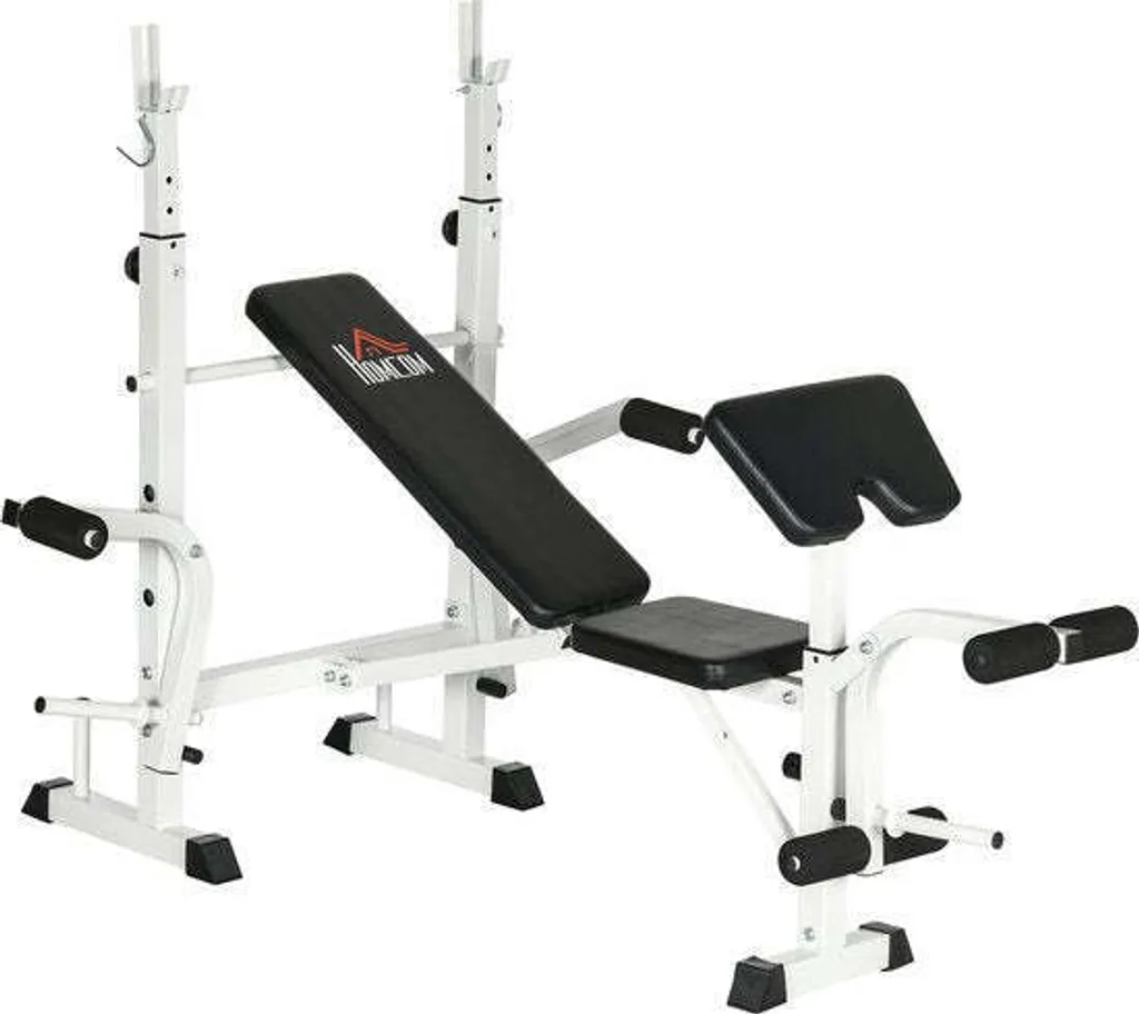Banc de musculation en acier avec presse jambes et dossier multi-position