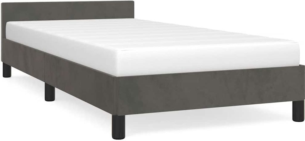 vidaXL Rám postele bez matrace tmavě šedý 100x200 cm Obrázek produktu 