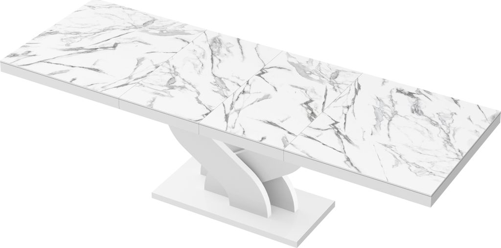 Design Esstisch Tisch HEB-111 Hochglanz ausziehbar 160 bis 256 cm